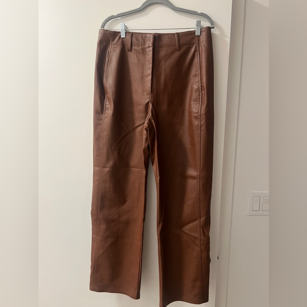 Aritzia high waisted leather pants